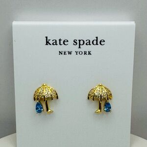 KATE SPADE 💧Rain Or Shine Pave’ Umbrella Studs NEW
